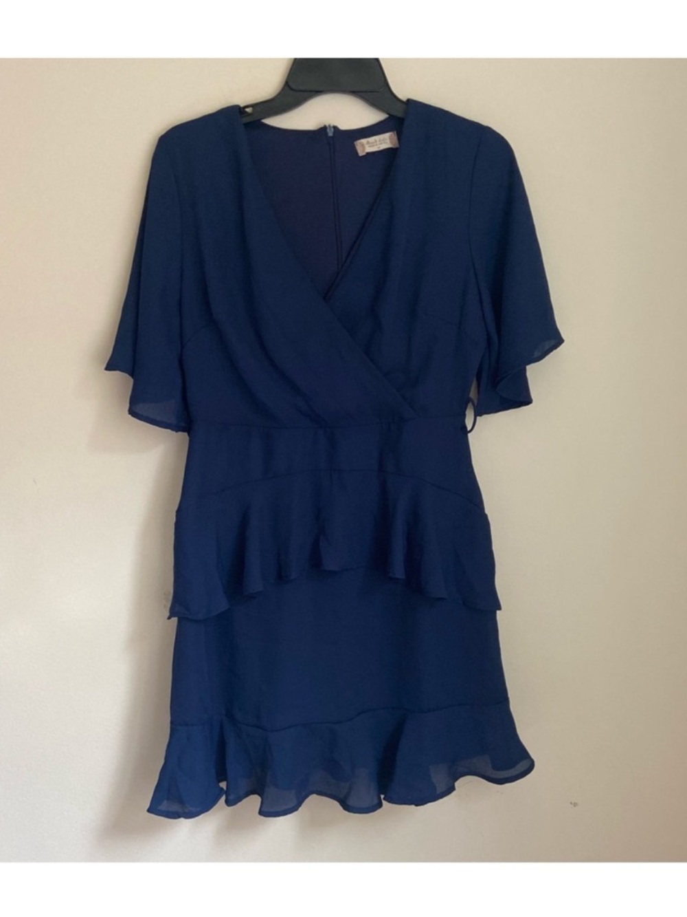 NWT Altar'd State Navy Blue Ruffle Tiered Dress